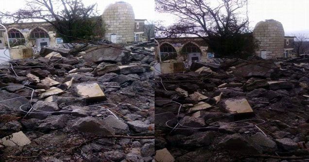 Şiddetli Fırtına Minareyi Yıktı
