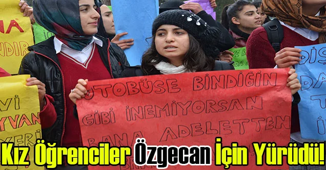 Siverek’te Kız Lisesi Öğrencileri Özgecan İçin Yürüdü!