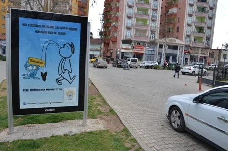 Siverek Belediyesinden yere tükürmeyin kampanyası