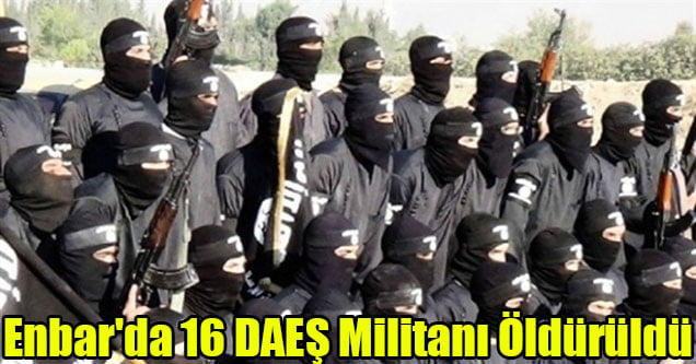 Enbar’da 16 DAEŞ militanı öldürüldü