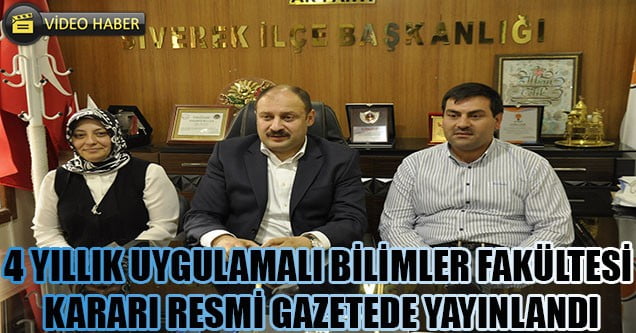 Gülpınar: Uygulamalı Bilimler Fakültesi Kararı Resmi Gazetede Yayınlandı