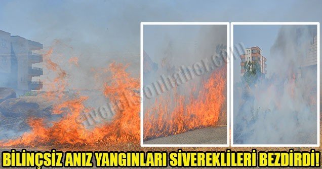 Bilinçsiz anız yangınları Sivereklileri bezdirdi!