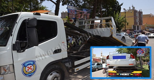 Park yasağını ihlal eden araçlar çekiliyor
