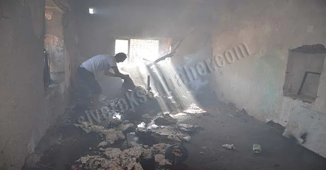 Suriyelilerin yaşadığı evde yangın