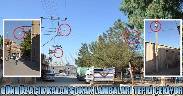 Gündüz yanan sokak lambaları tepki çekiyor!