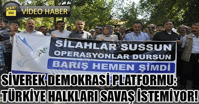 Demokrasi Platformu: Türkiye halkları savaş istemiyor