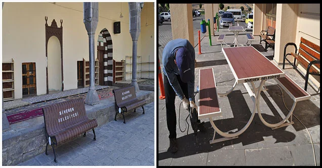 Siverek Belediyesi oturma bankları dağıttı