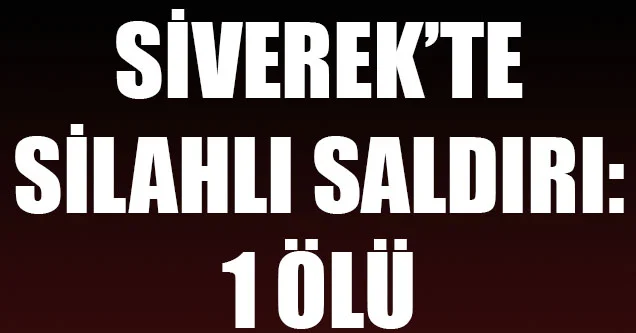 Siverek’te silahlı saldırı: 1 ölü