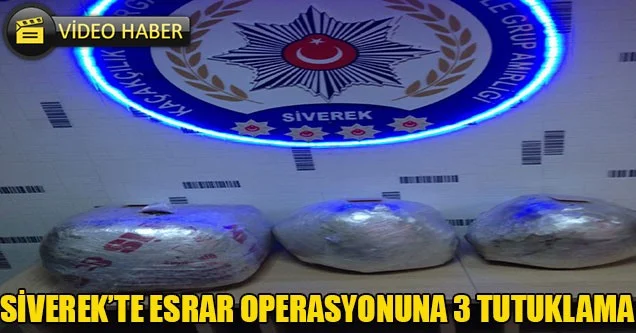 Siverek’te esrar operasyonu: 3 tutuklama