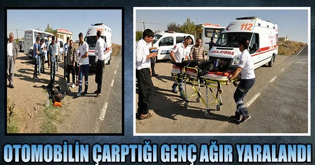 Siverek’te otomobilin çarptığı genç ağır yaralandı