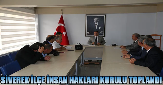 İlçe İnsan Hakları Kurulu toplandı