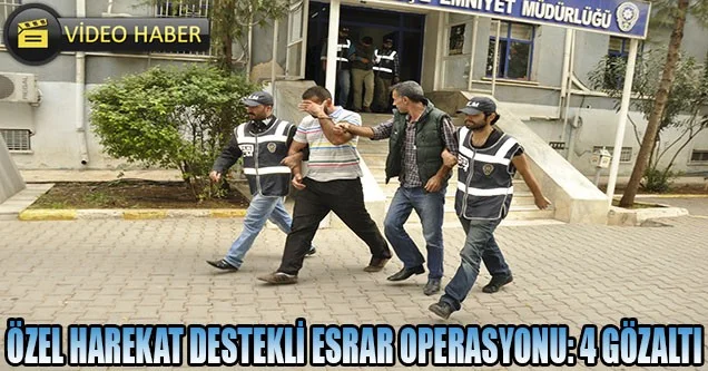 Siverek’te esrar operasyonuna 4 gözaltı