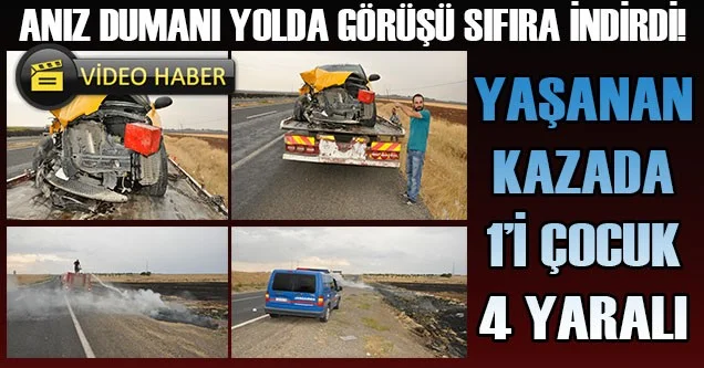 Siverek’te Trafik Kazası: 1’i Çocuk 4 Yaralı