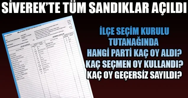 Siverek’te tüm sandıklar açıldı