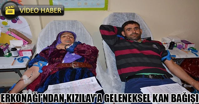 Erkonağı’ndan Kızılay’a Geleneksel Kan Bağışı