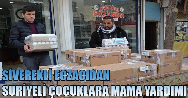 Siverekli Eczacıdan Suriyeli Bebeklere Mama Yardımı