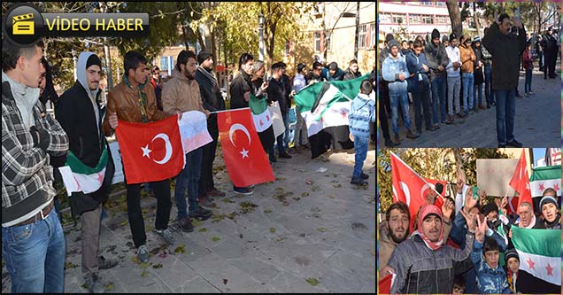 Suriyeliler Halep’te yaşananlara tepki gösterdi
