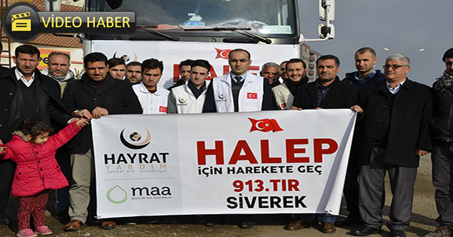 Siverek’ten Halep’e İnsani Yardımlar Sürüyor