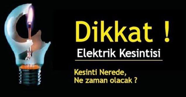 Planlı Elektrik Kesintisi Uyarısı