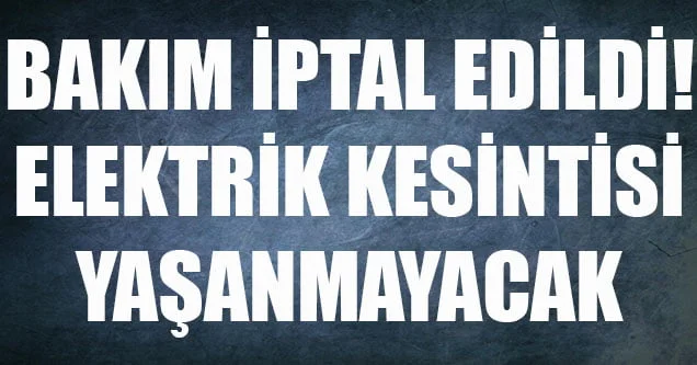 Elektrik kesintisi yaşanmayacak