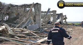Beton dökülürken kalıplar çöktü, 3 işçi yaralandı