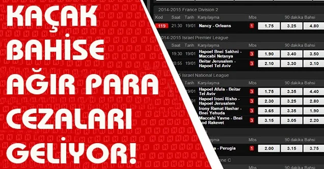 Kaçak bahisçilere ağır para cezaları geliyor!