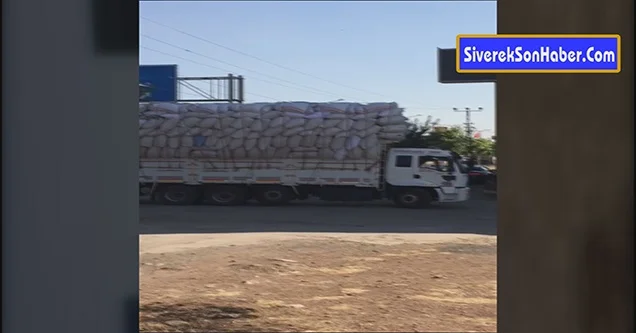 Saman kamyonu teli kopardı!