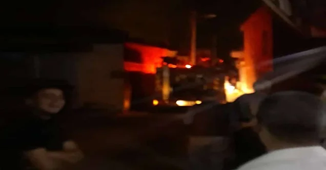 Suriyeli ailenin yaşadığı evde yangın