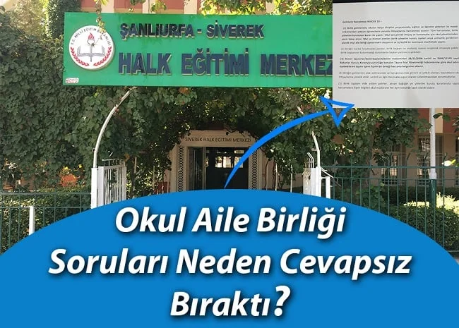 Okul Aile Birliği’nin açıklaması bizi doğruladı