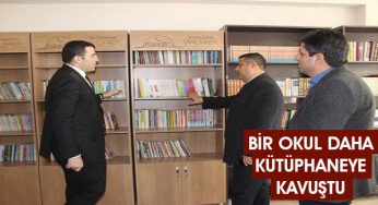 Bir okul daha kütüphaneye kavuştu