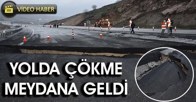 Sürücüler dikkat! Yolda çökme meydana geldi