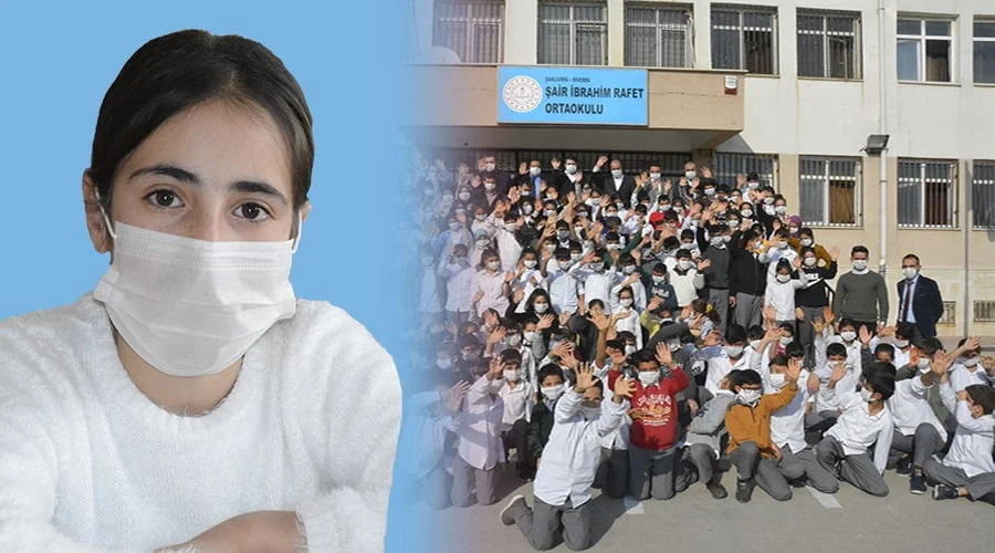 Lösemili öğrenciye destek için tüm okul maske taktı