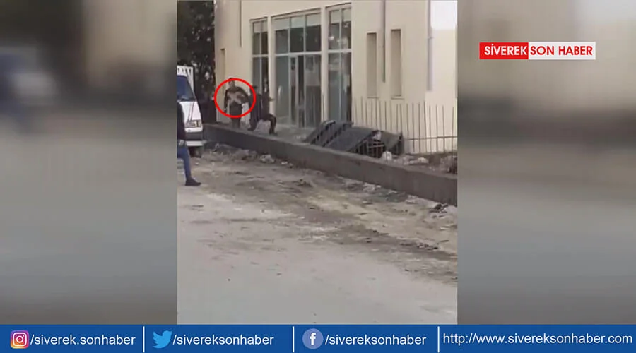 İşçilerin birbirine girdiği anlar kamerada!