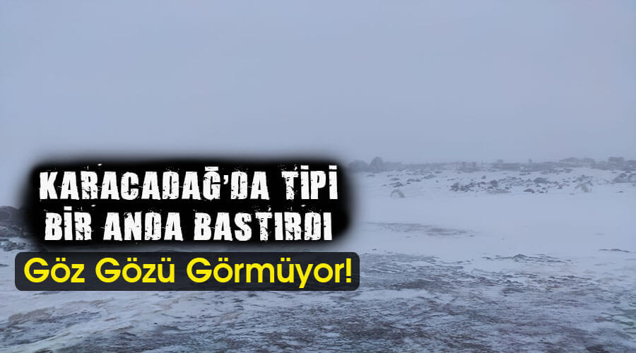 Karacadağ'da kar yağışı ve tipi etkili oluyor