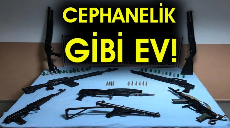 Cezaevi firarisinin evinde cephanelik çıktı