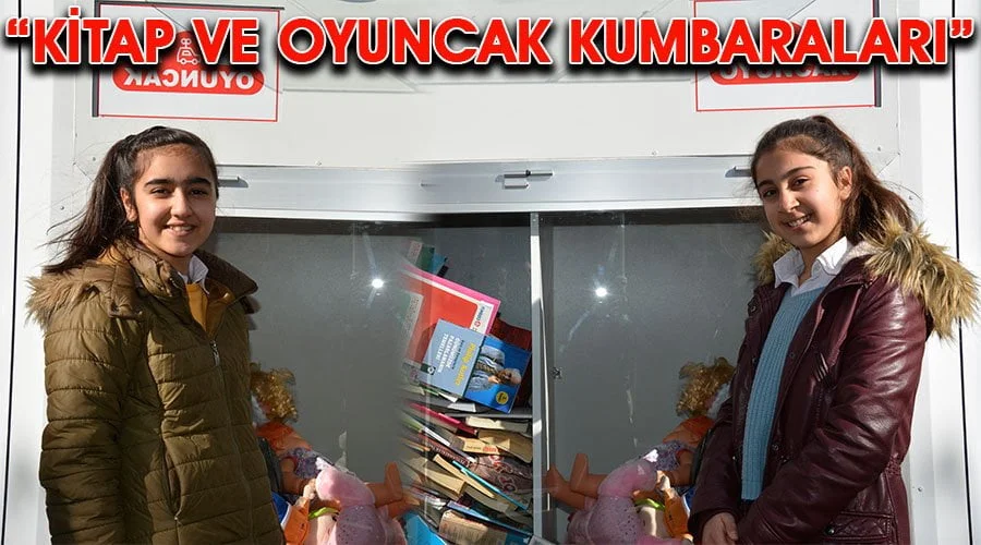 Bu kumbarada kitap ve oyuncak birikiyor