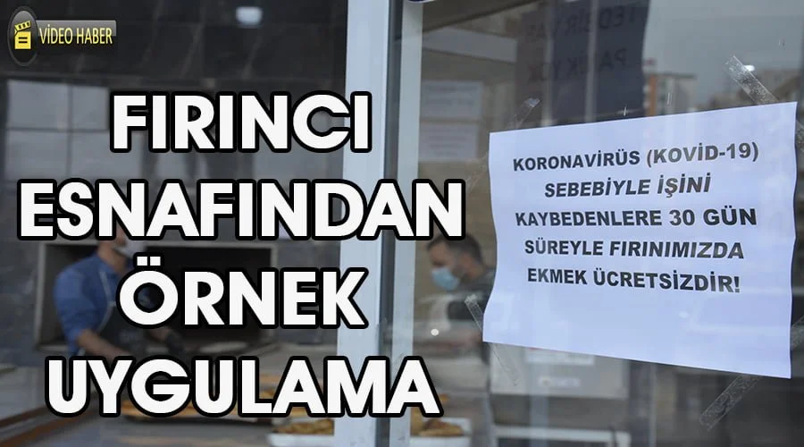 Fırıncı esnafından örnek davranış