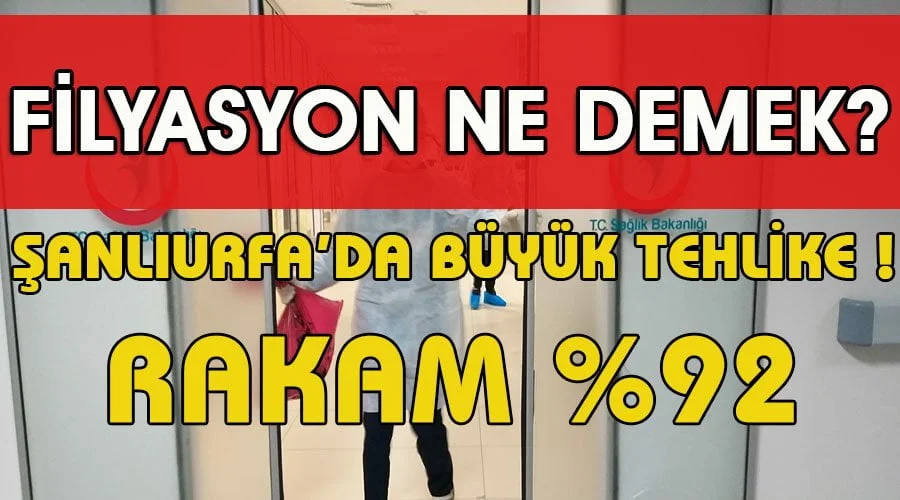 Şanlıurfa’da filyasyon %92 ne demek?