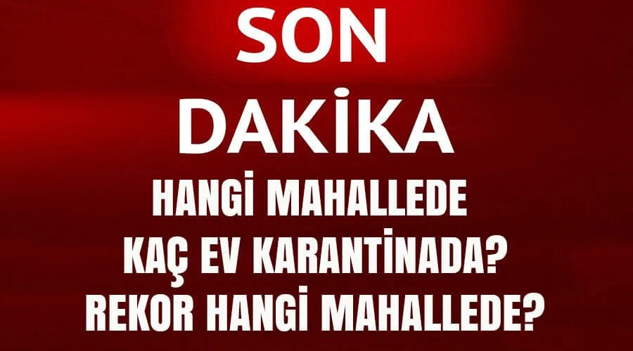 Hangi mahallede kaç ev karantinada?