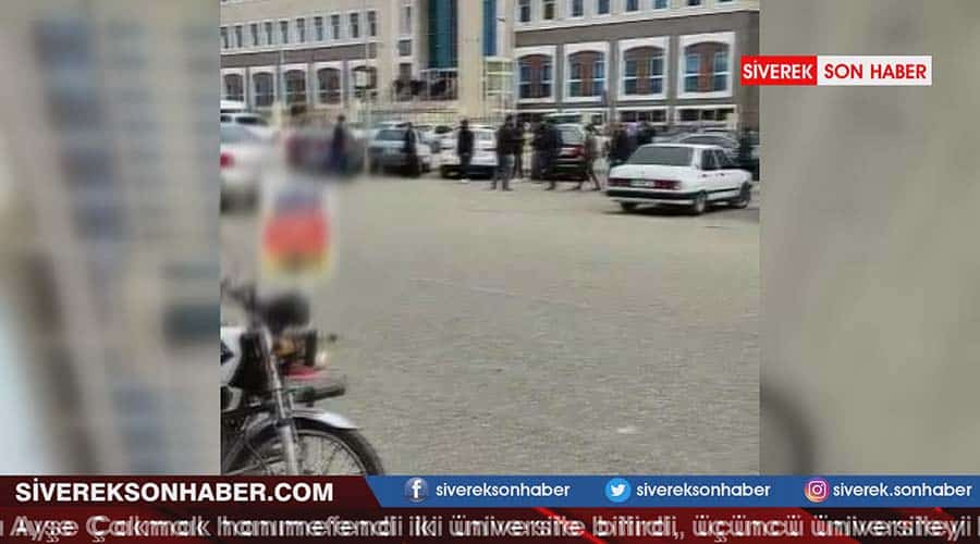 Adliye önünde arbede!