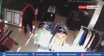 Hırsızlık anları güvenlik kamerasına yansıdı!