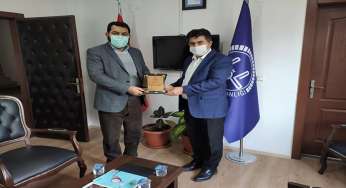 Müftü Yıldızbaş mesai arkadaşlarıyla vedalaştı