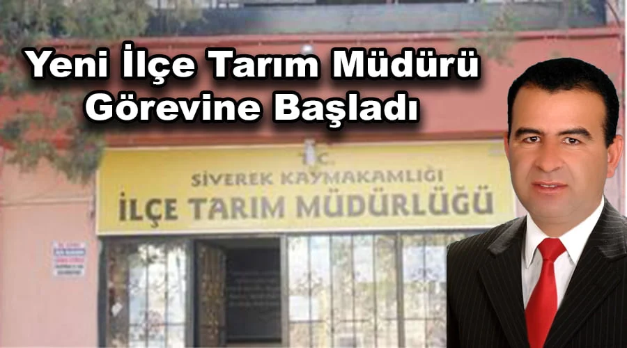 İlçe Tarım Müdürü Aslan göreve başladı