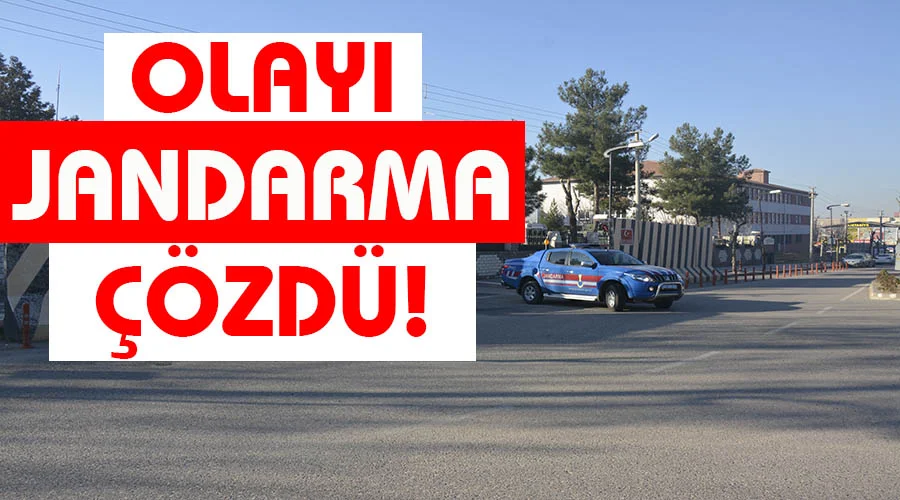 Olayı jandarmanın dikkati çözdü!