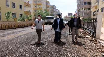 Başkan Ayşe Çakmak beton yol çalışmalarını inceledi