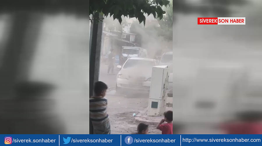 Park halindeki otomobil alev aldı