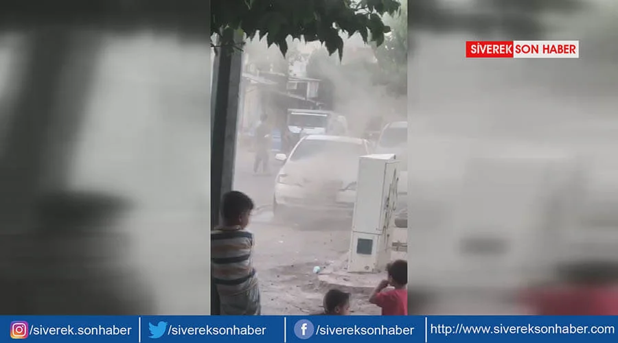 Park halindeki otomobil alev aldı