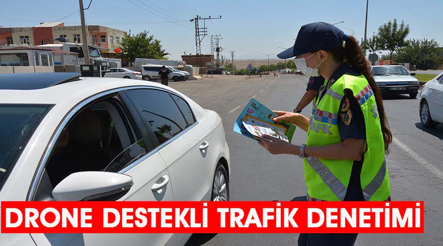 Jandarma ve polis ortak dronlu trafik denetimi yaptı