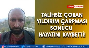 Yıldırımın çarptığı çoban hayatını kaybetti