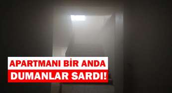 Kazıda patlayan kablo yangına neden oldu!